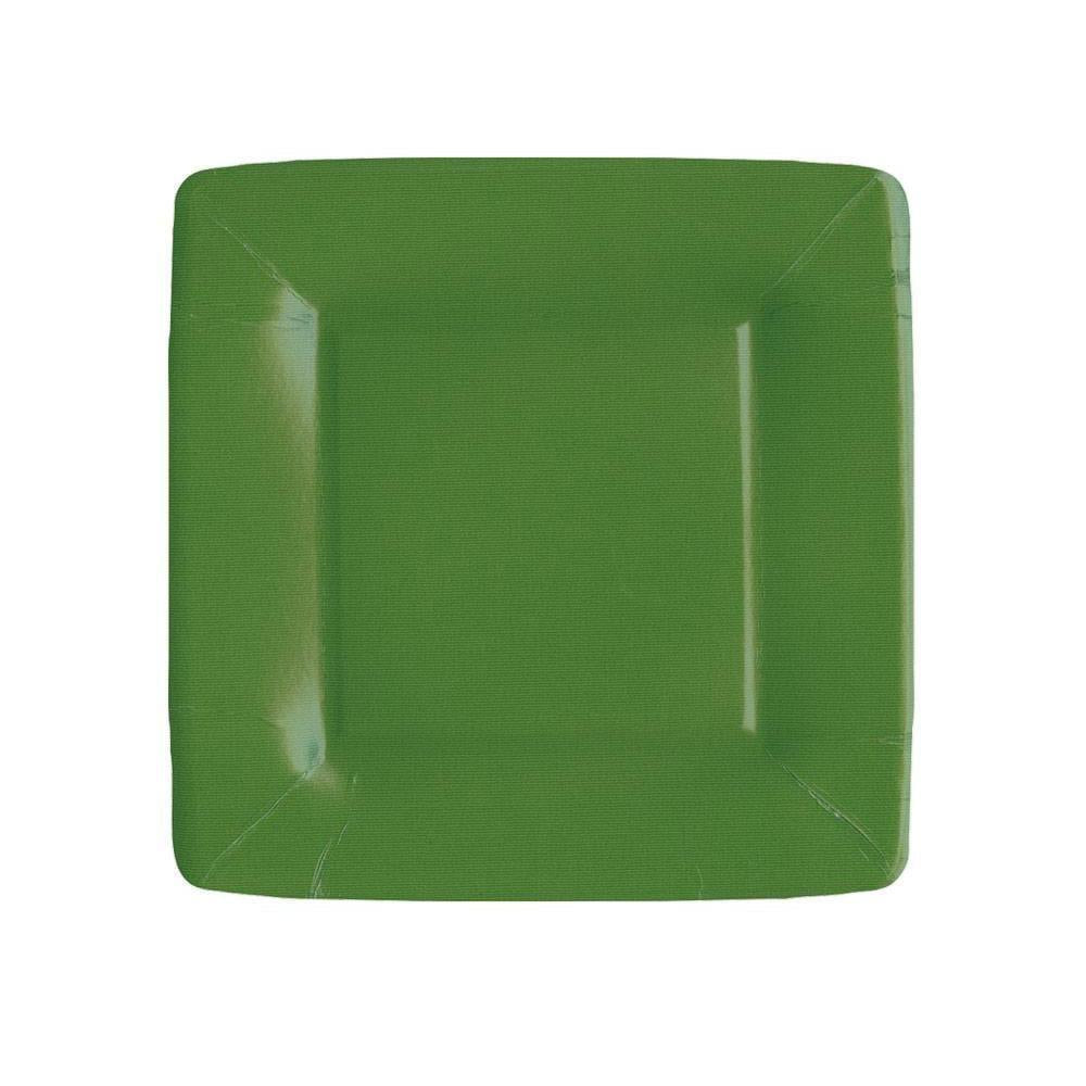 Grosgrain Border Hunter Green  Salad & Dessert Plates