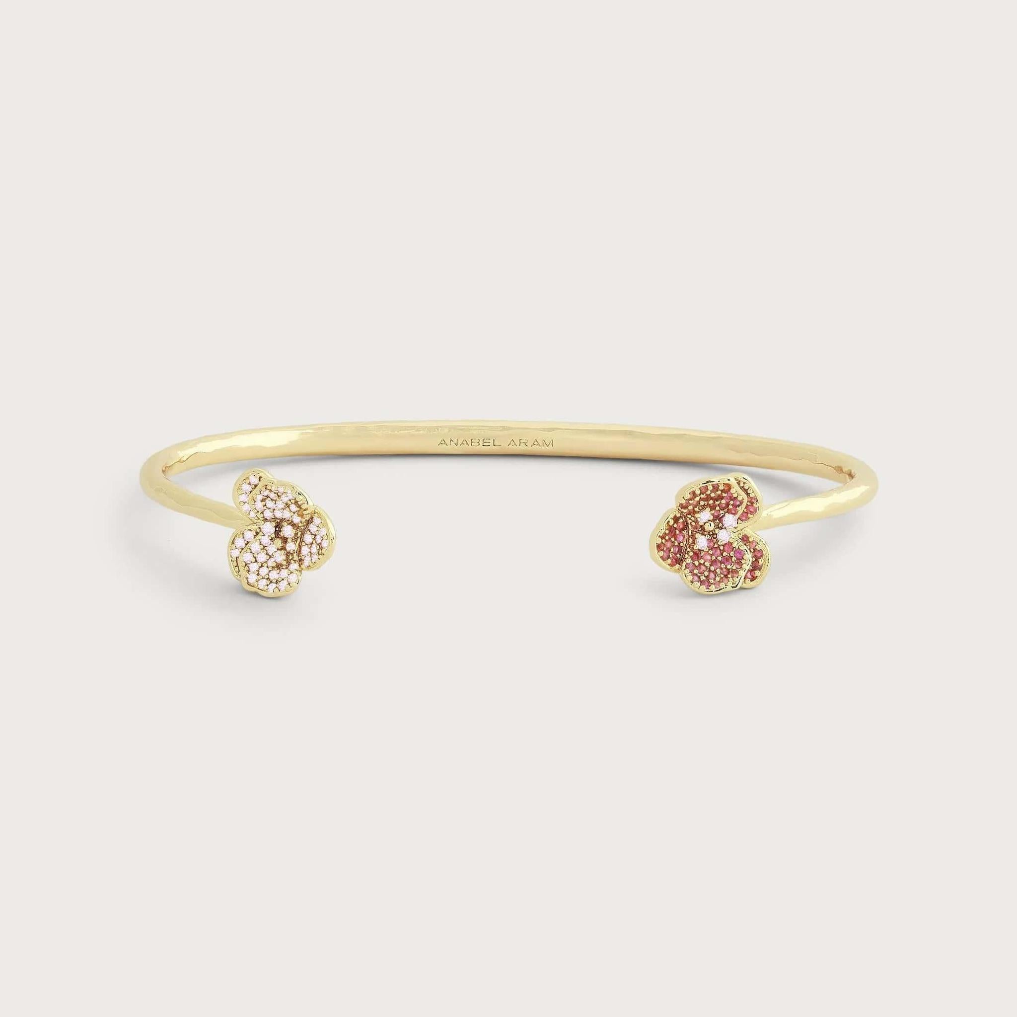 Orchid Pink Pavé Bangle | Anabel Aram