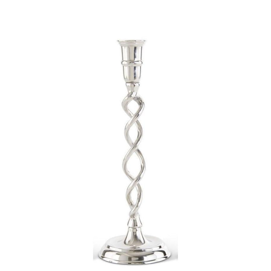 Silver Twisted Taper Candlestick