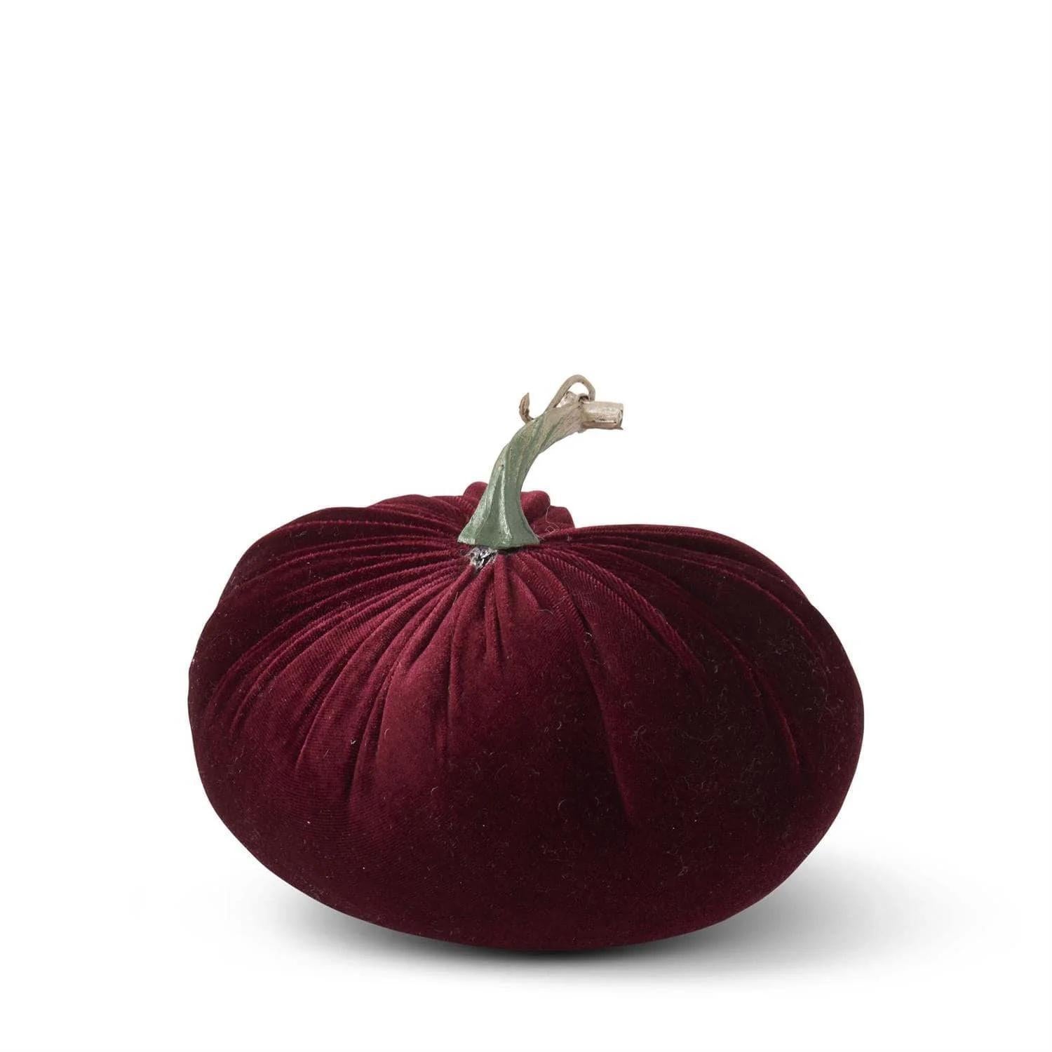 Burgundy Velvet Pumpkin