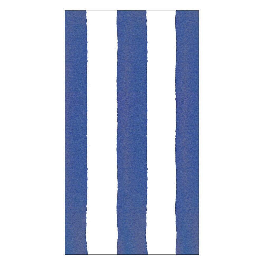 Cafe Stripe Navy Paper Linen Guest Towel Napkins