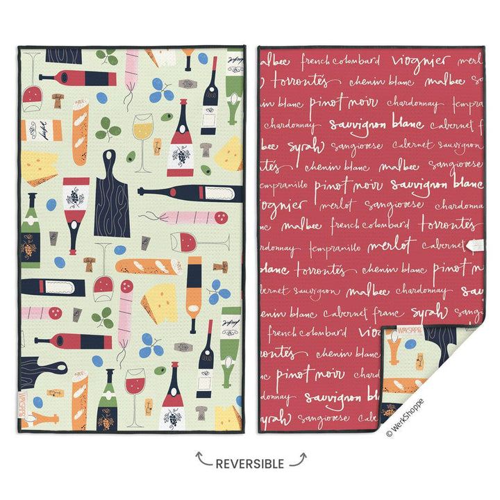 Wine & Cheese Please Microfiber Towel