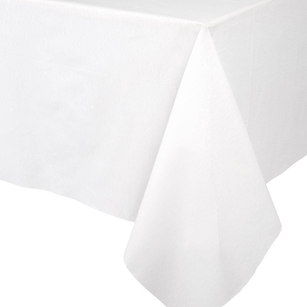 White Paper Linen Table Cover