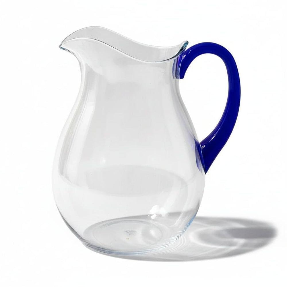Clear Acrylic Pitcher with Cobalt Blue Handle