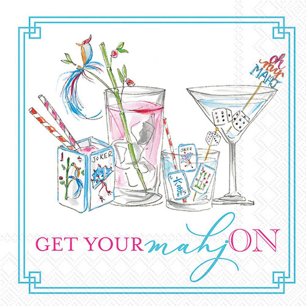 Get Your Mahj Paper Cocktail Napkin