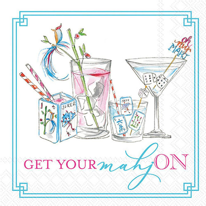 Get Your Mahj Paper Cocktail Napkin