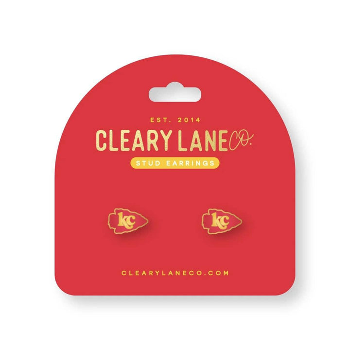 KC Arrowhead Enamel Stud Earrings