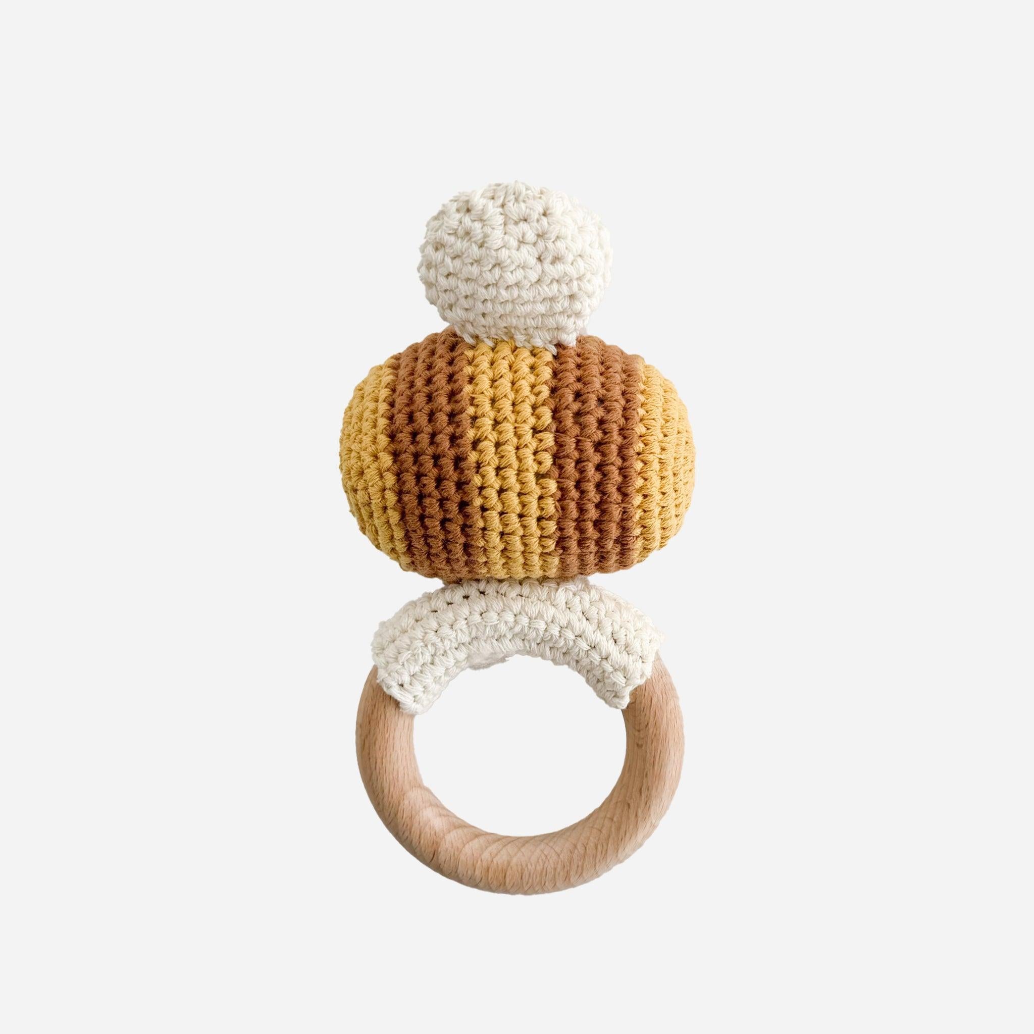 Bee Cotton Crochet Rattle / Teether