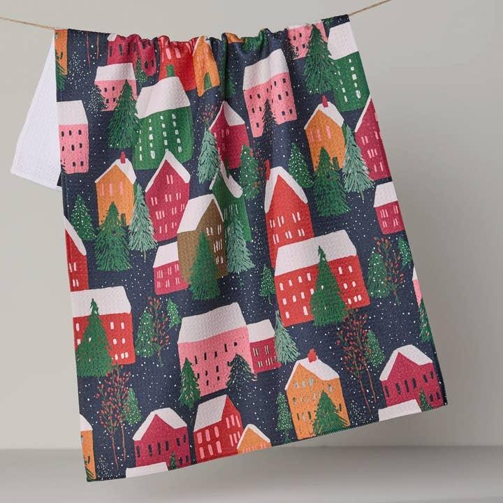 Alpine Village Tea Towel