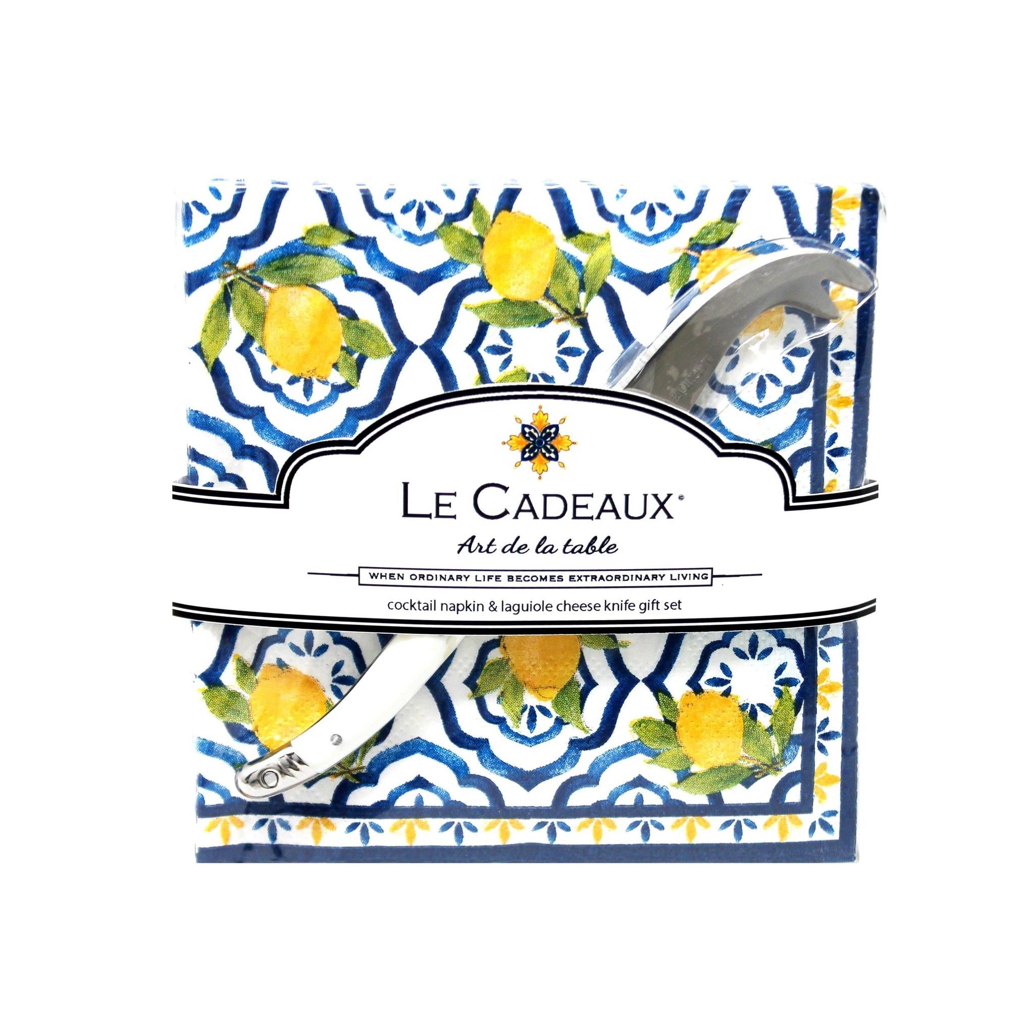Palermo Cocktail Napkins & Cheese Knife Set