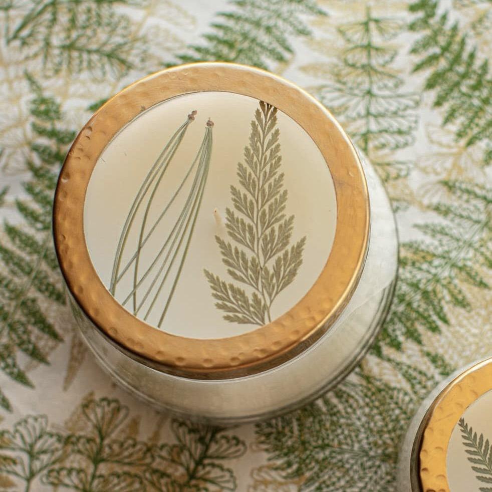 Forest Medium Pressed Floral Candle