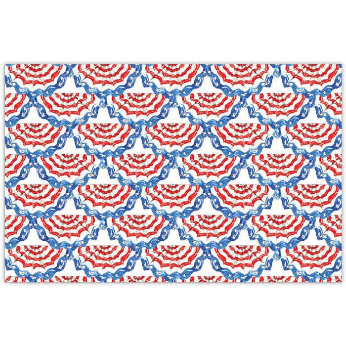 Red, White and Blue Bunting Paper Placemat