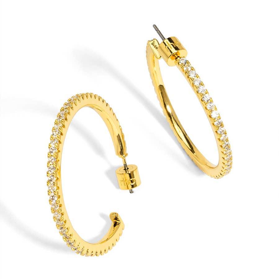 Pavé Gold Hoop Earring