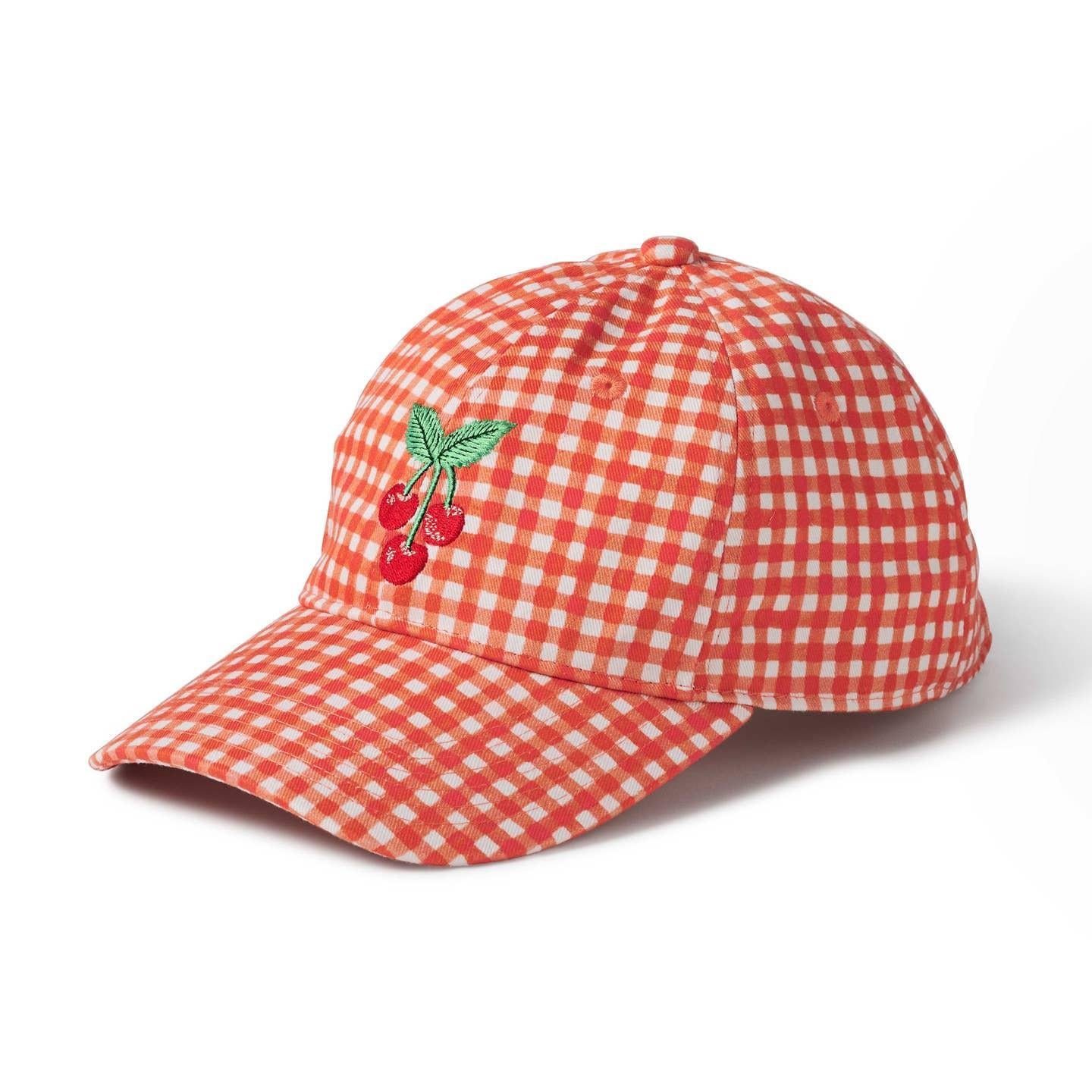 Gingham Cherries Baseball Cap