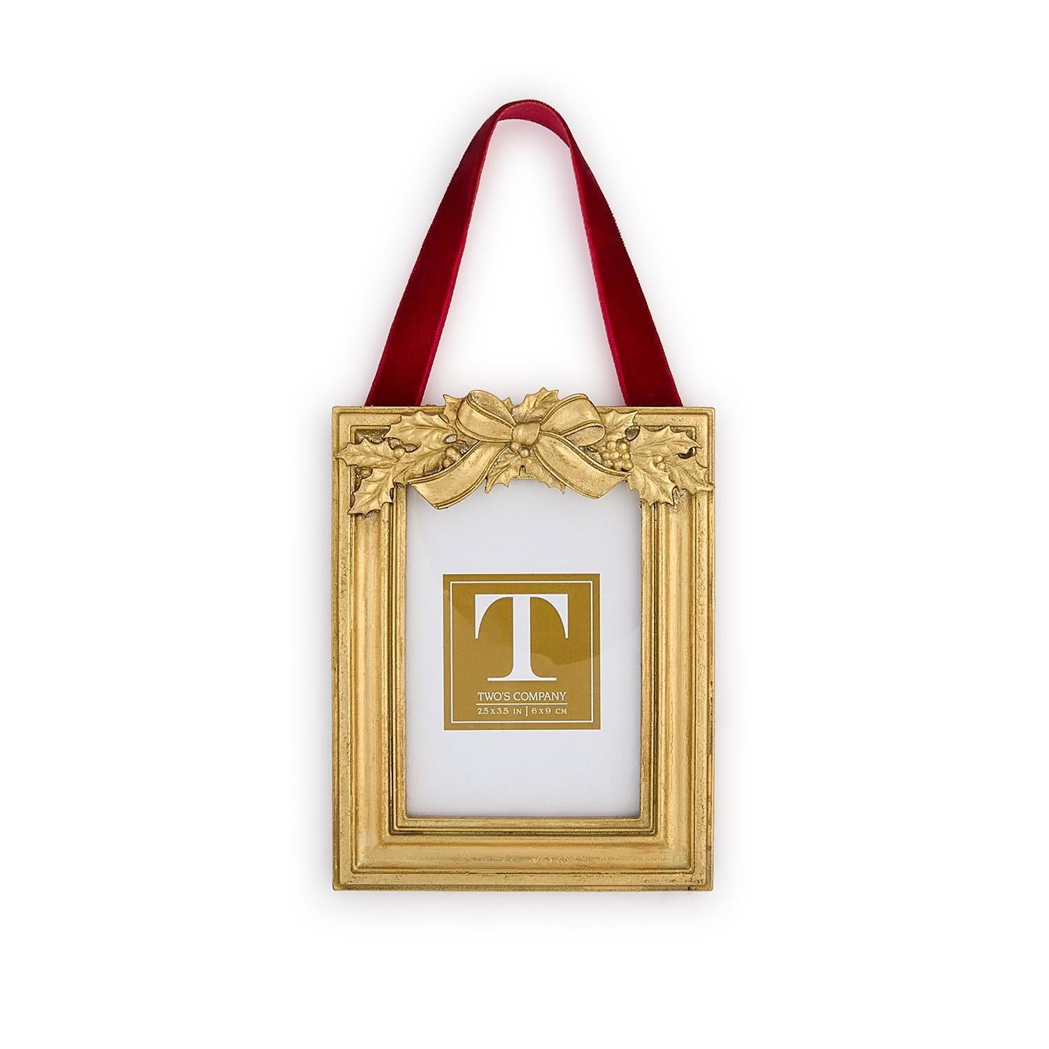 Holly Leaves Photo Frames / Ornaments