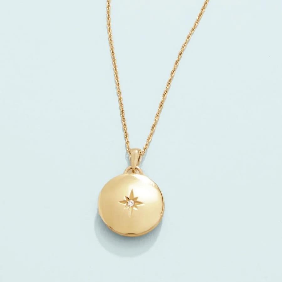 Starburst Photo Locket Necklace