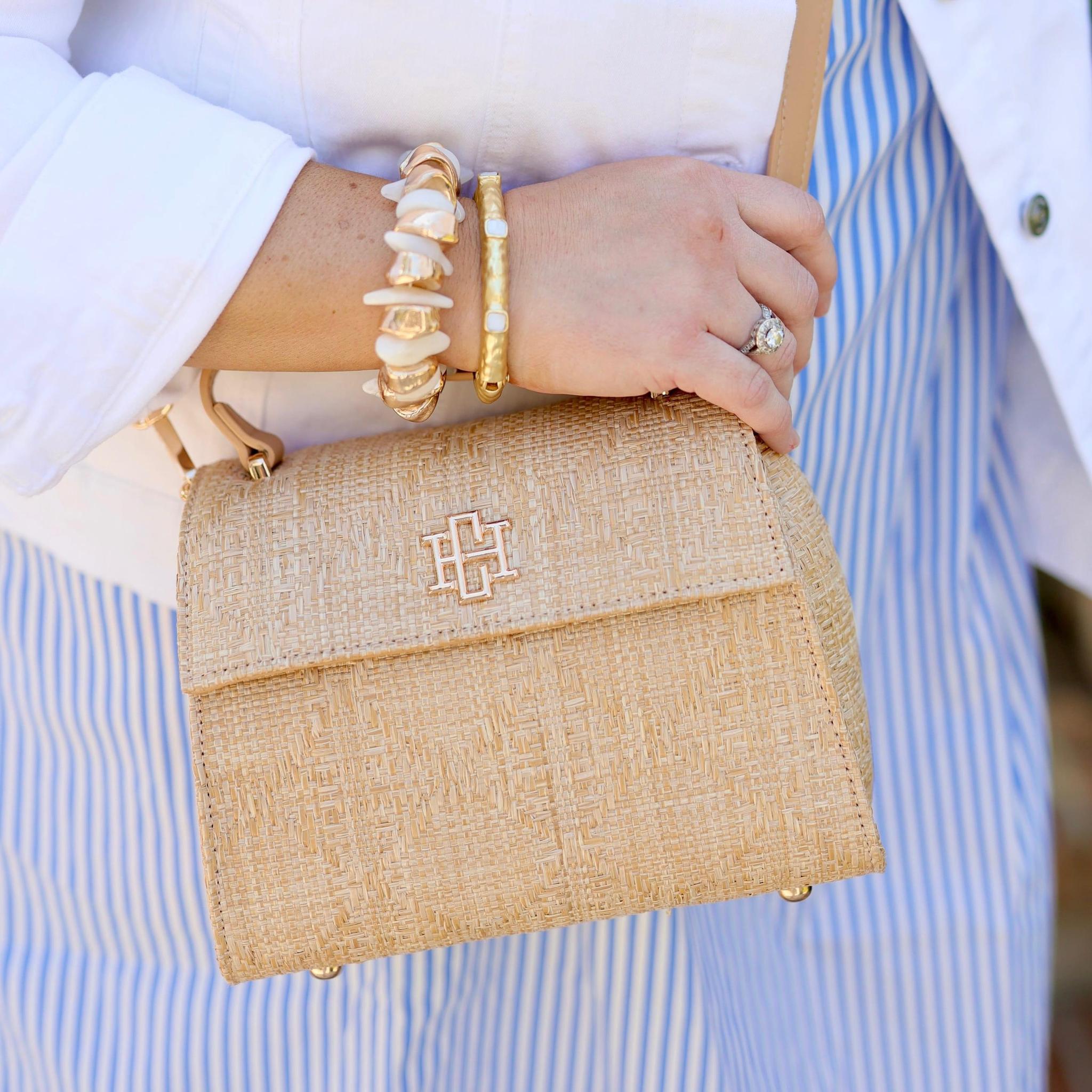Vivienne Straw Lattice Handbag
