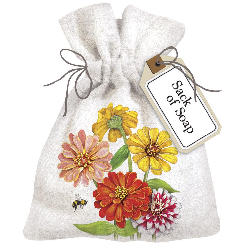 Zinnia Garden Sack of Soap