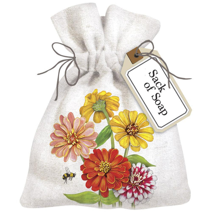 Zinnia Garden Sack of Soap