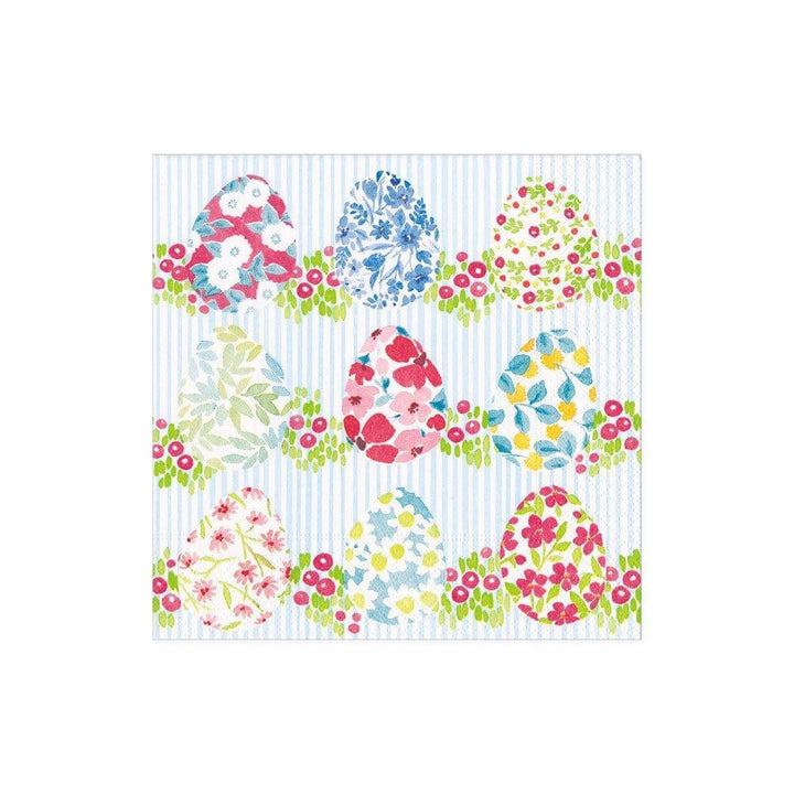 Floral Easter Eggs Paper Cocktail Napkins
