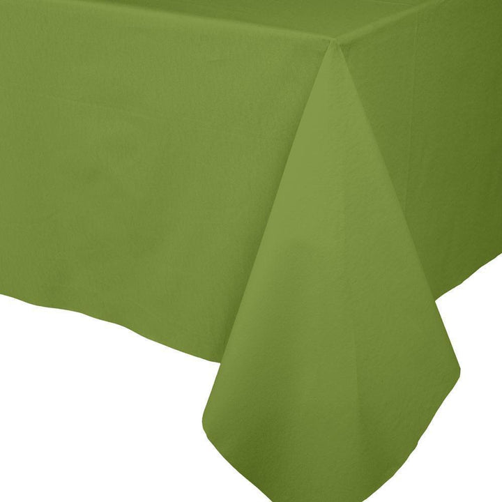 Leaf Green Paper Linen Solid Table Cover