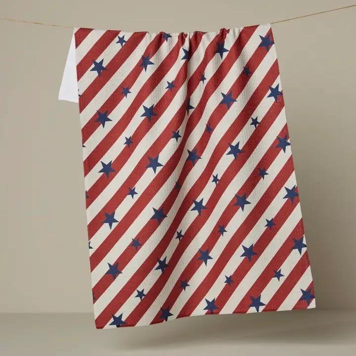 Patriotic Stripe Tea Towel