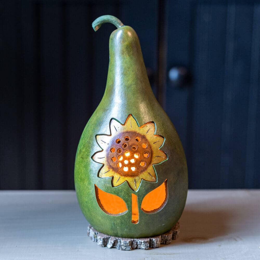 Sunflower Silhouette Gourd