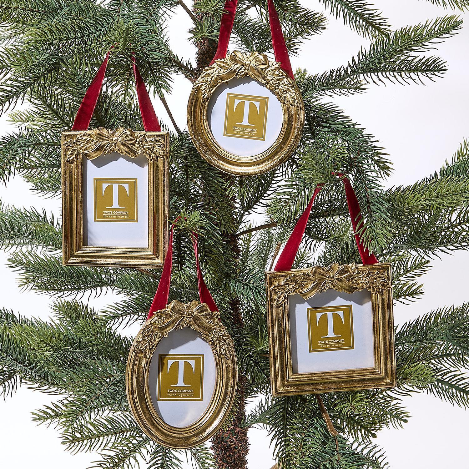 Holly Leaves Photo Frames / Ornaments