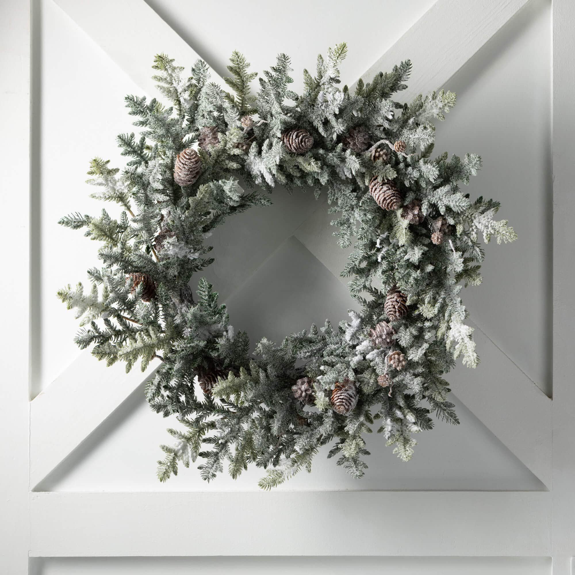 Frosted Pine & Cone Wreath