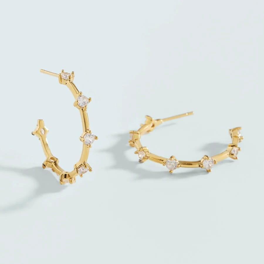 Crystal Spanish Wells Hoop Earrings