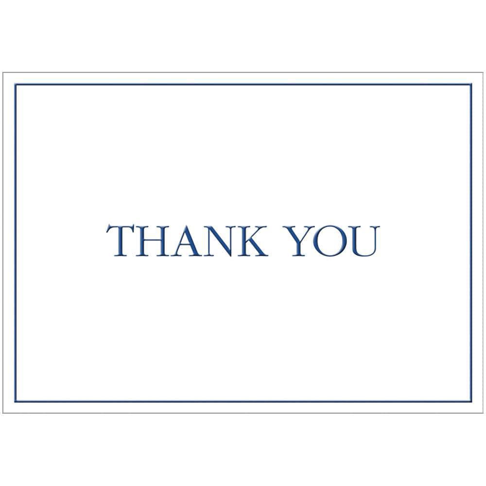 Navy Embossed Boxed Thank You Notes