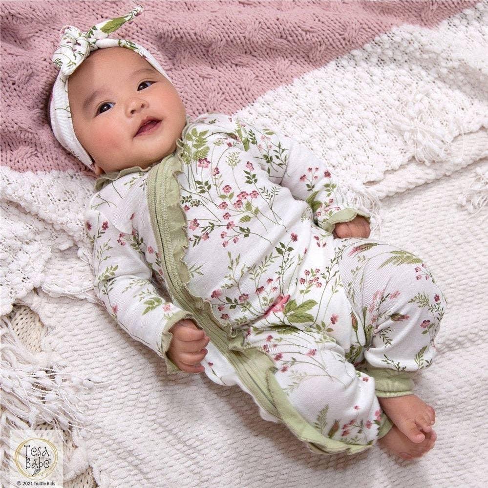 Pretty Petals Bamboo Zipper Romper