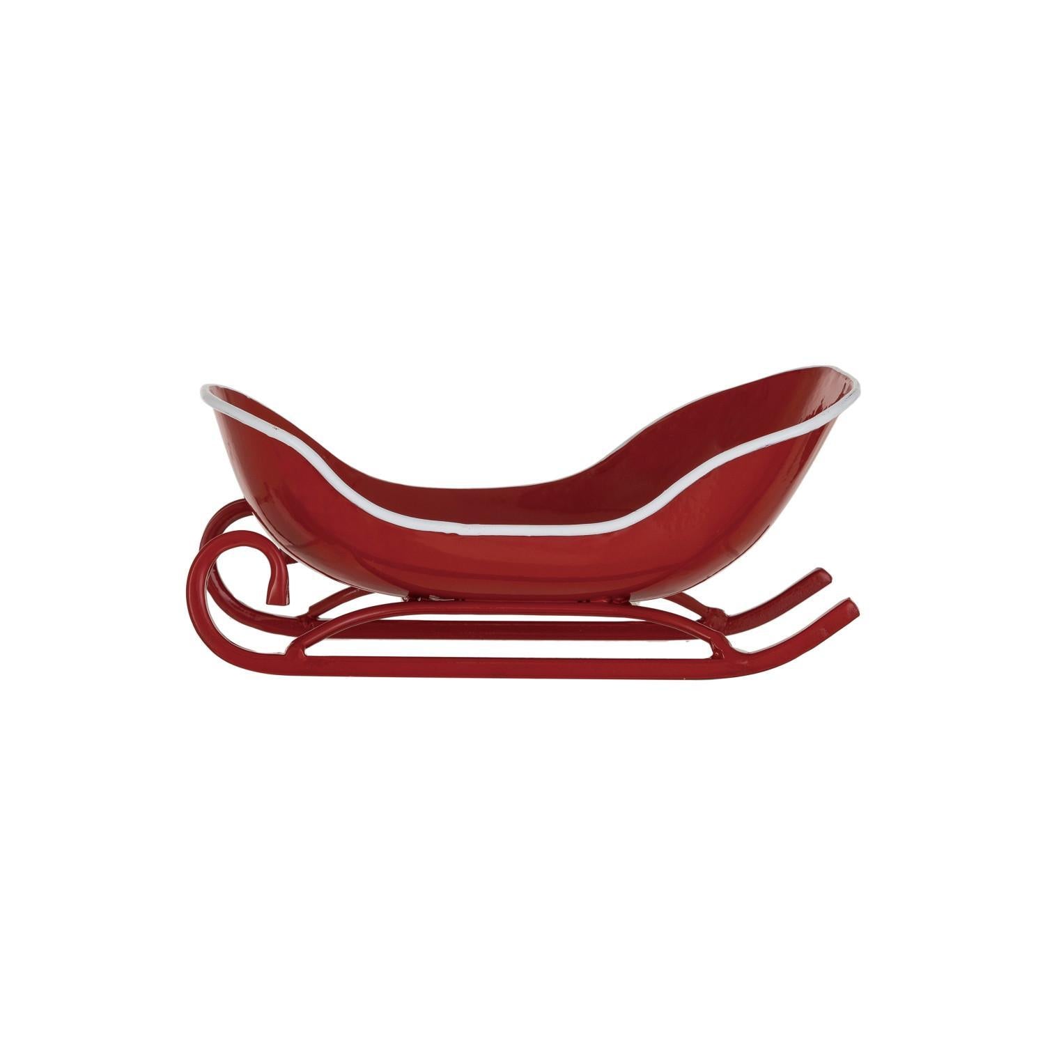 Red & White Sleigh Soap Dish