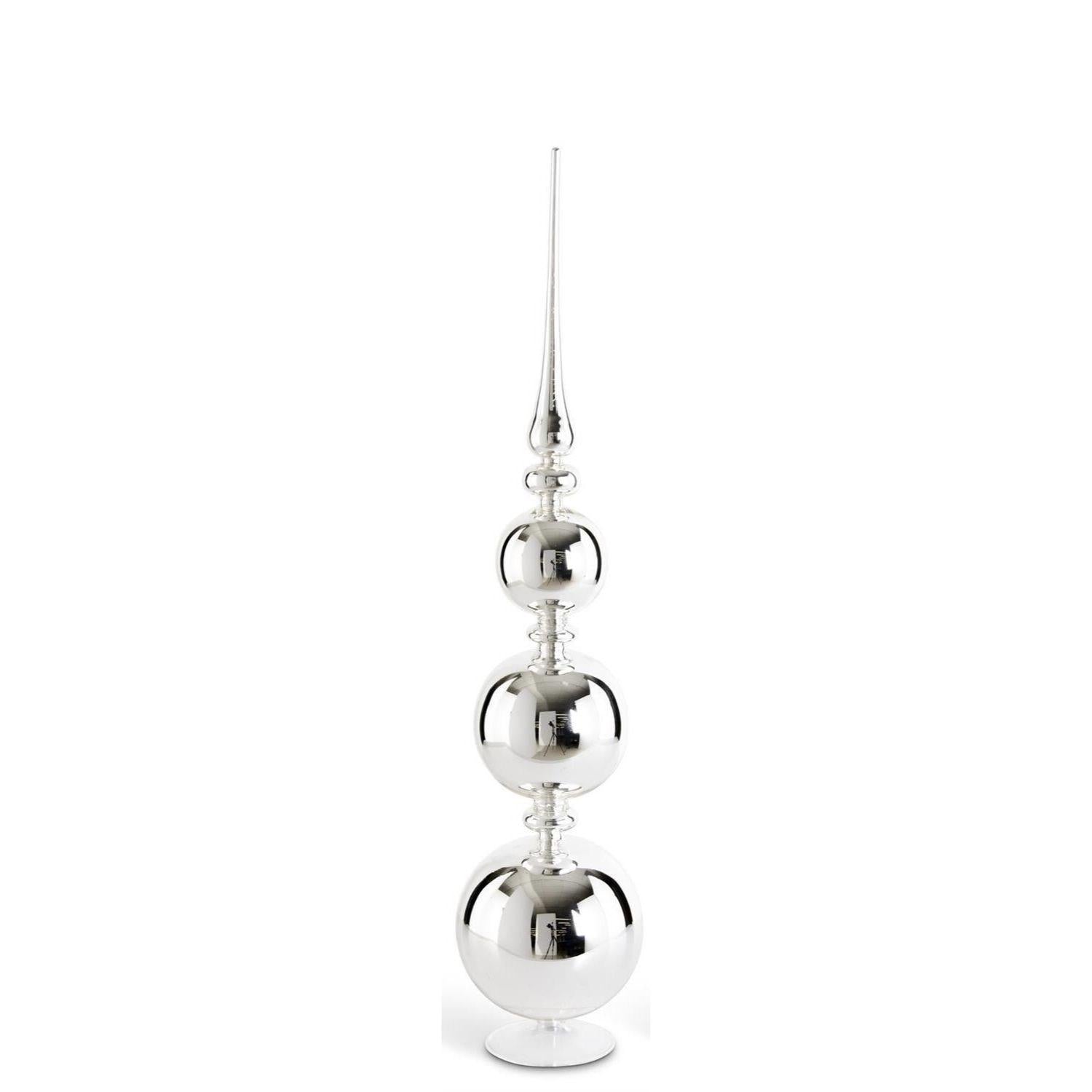 Silver Glass Tabletop Finial