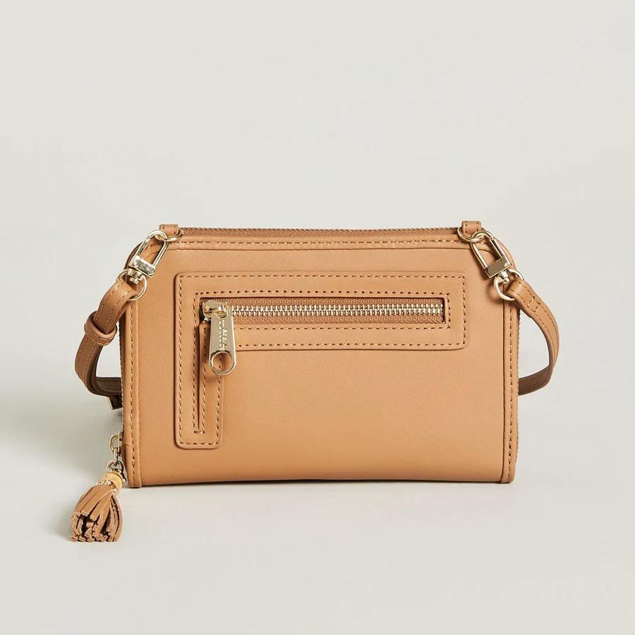 Rattan Multi-Phone Crossbody Caramel