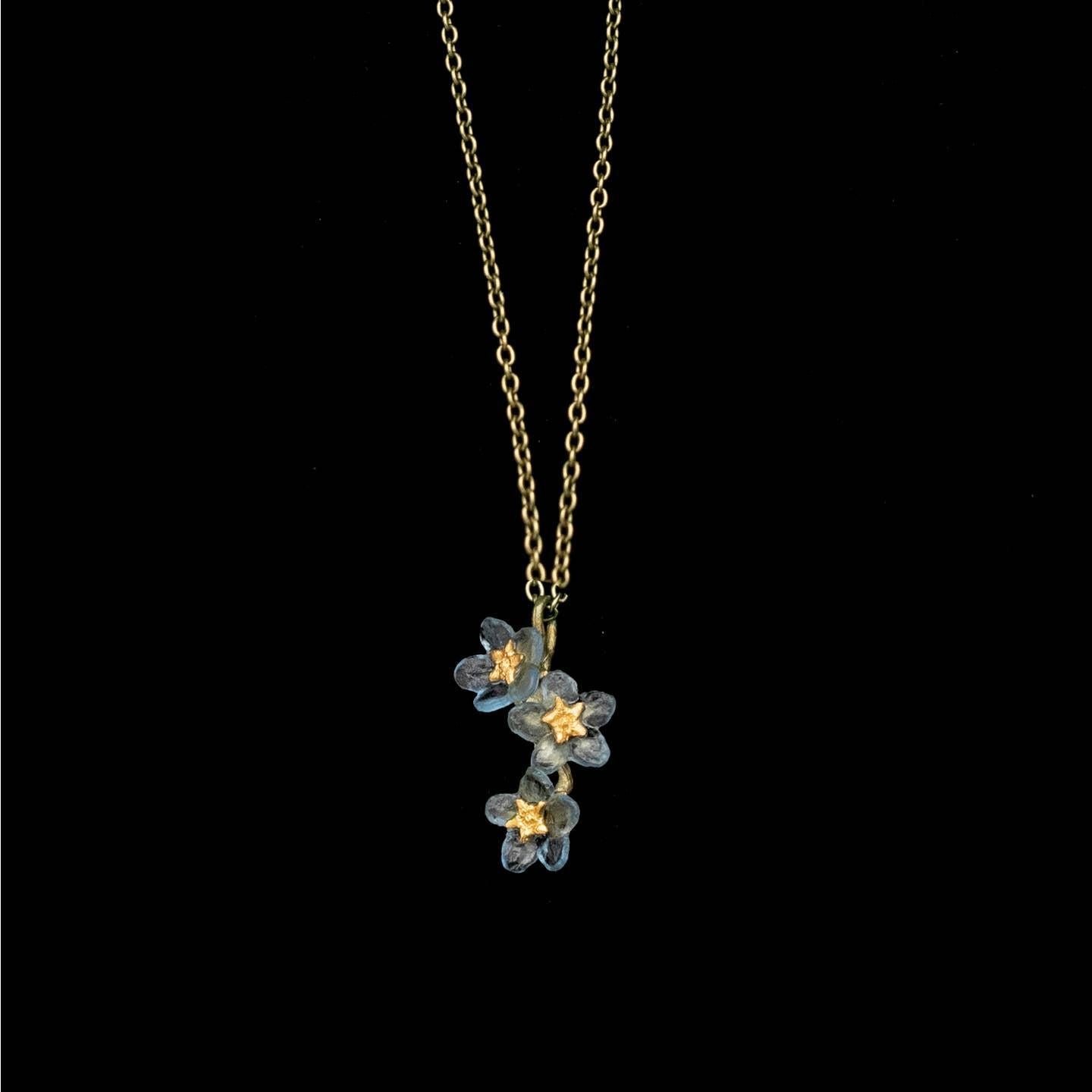 Forget Me Not Triple Flower Pendant