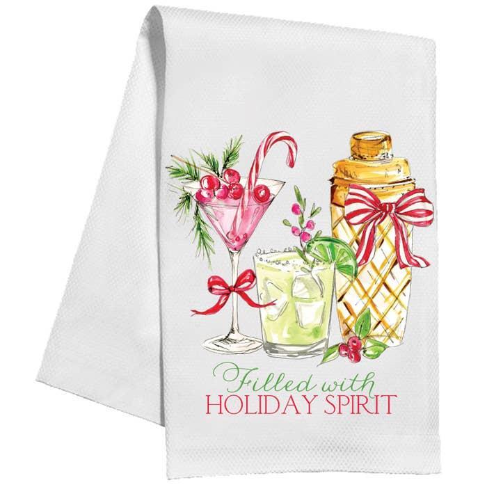 Holiday Spirit Cocktails & Shaker Tea Towel