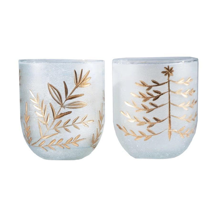Etched Glass Tealight-Votive Holder