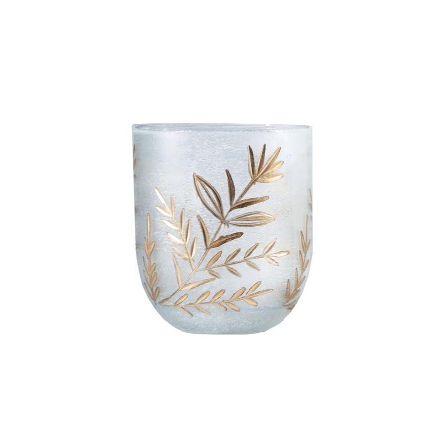 Etched Glass Tealight-Votive Holder