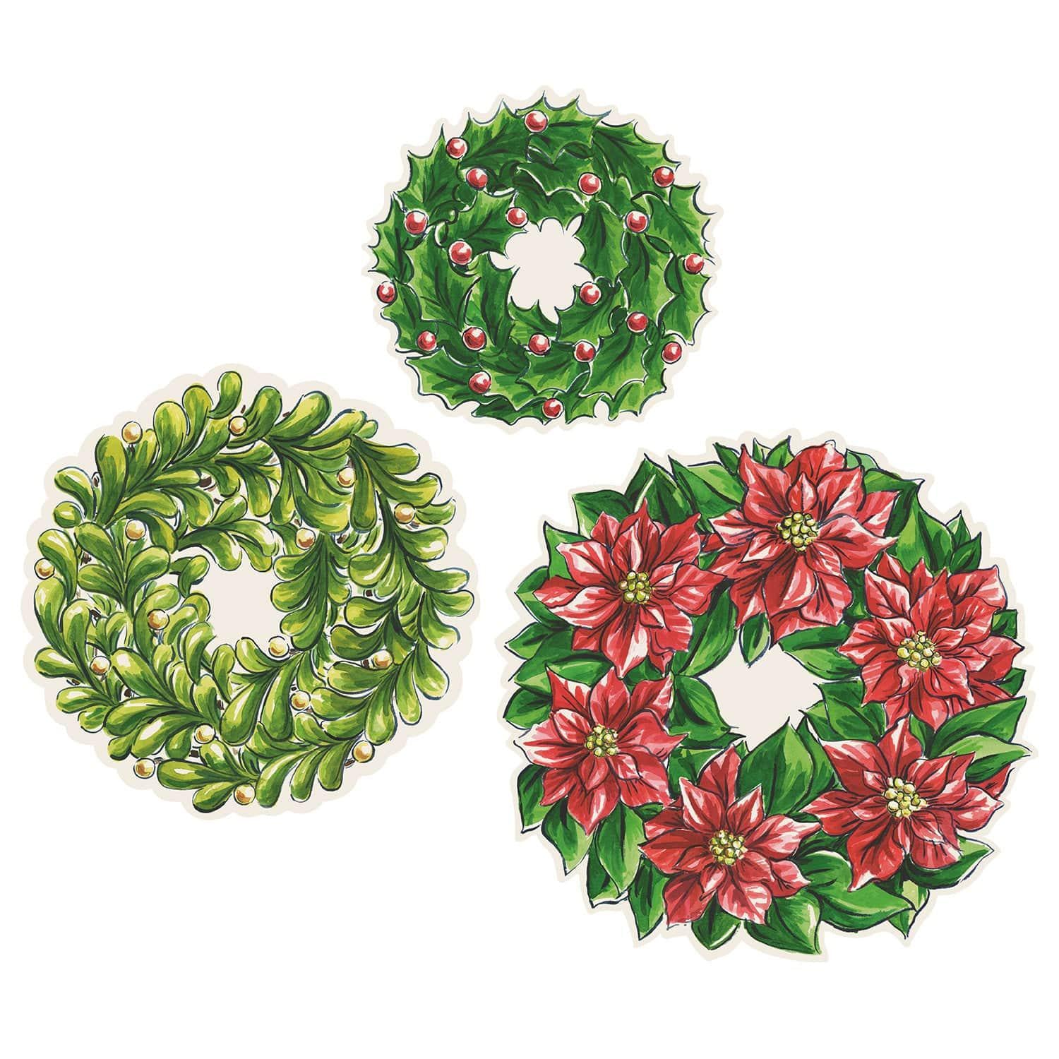 Holiday Wreath Serving Papers