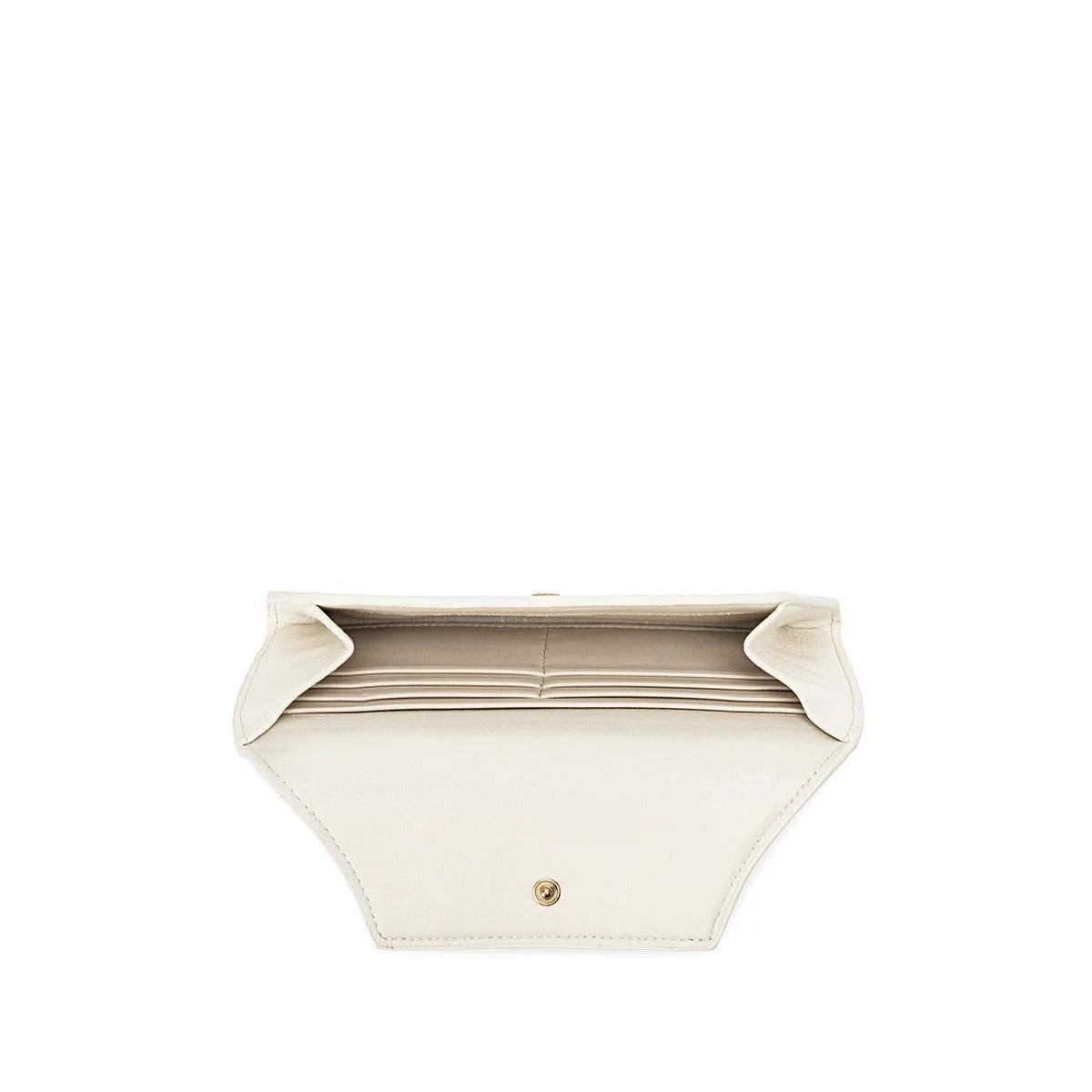 Mavis Pebbled Wallet | Coconut Cream