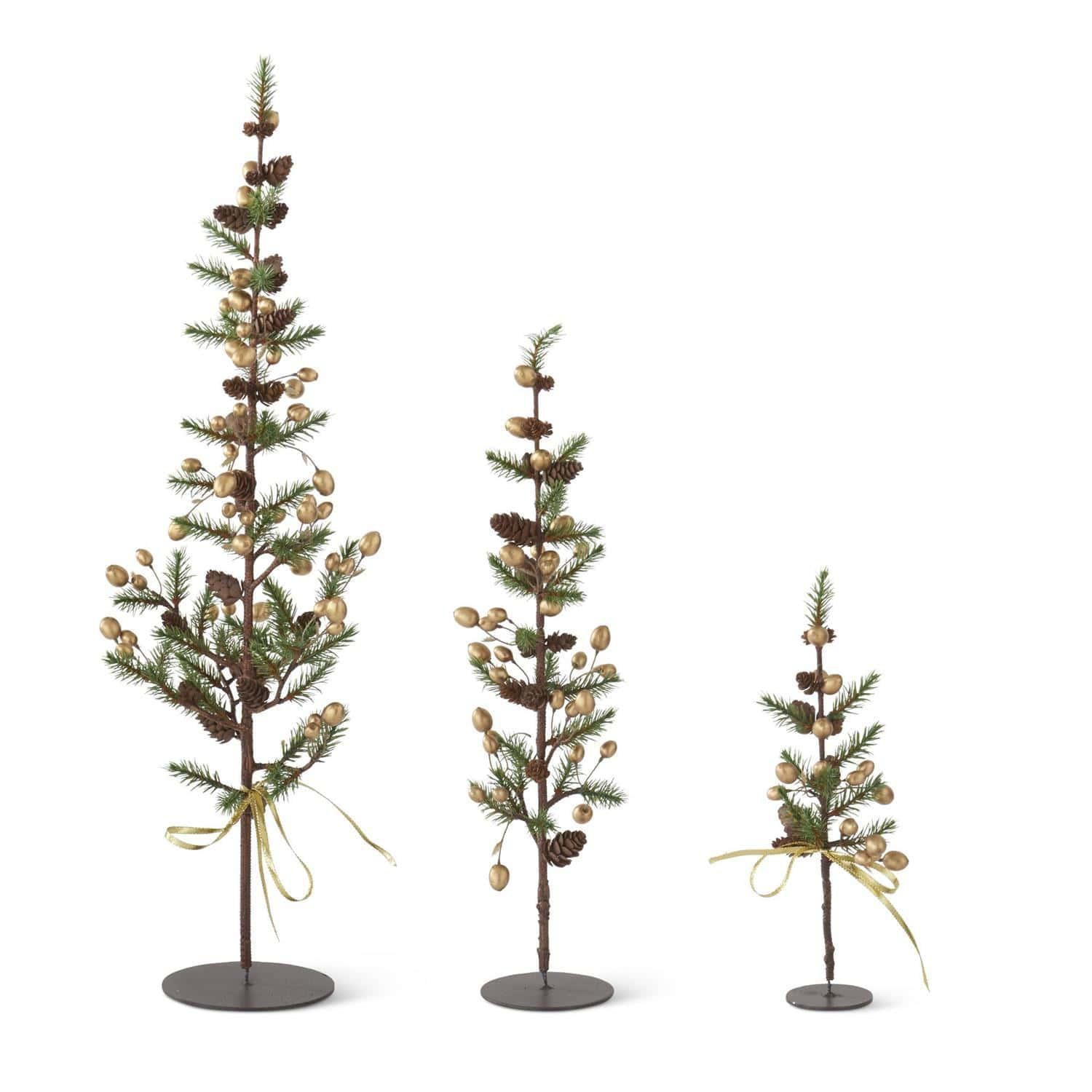 Pine Twig Trees with Cones & Berries