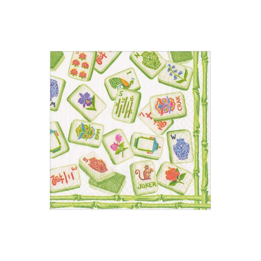 Mahjong Green Cocktail Napkin