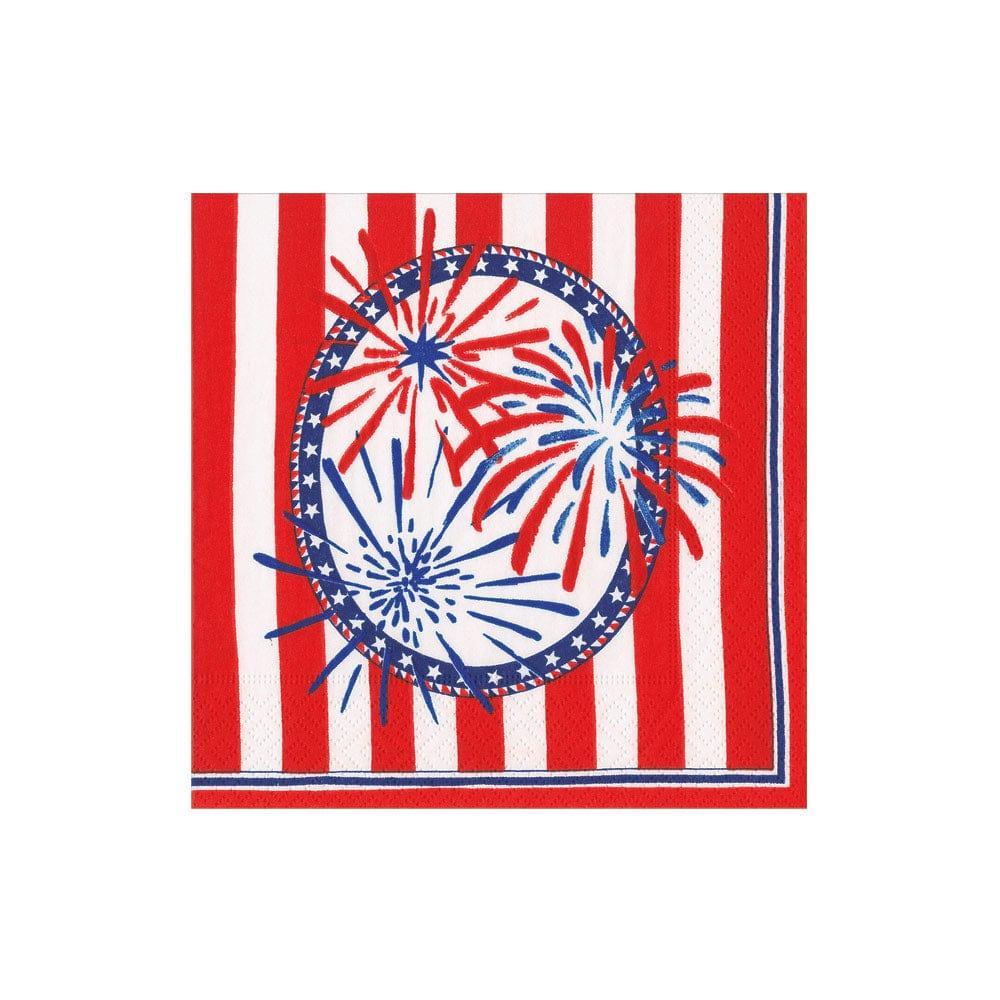 Stars, Stripes, and Sparks Paper Cocktail Napkins