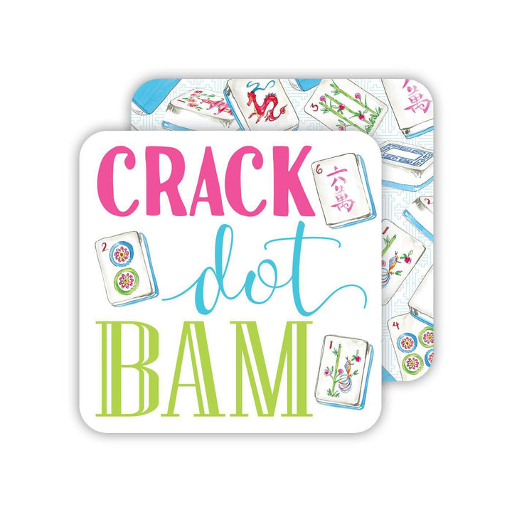 Crack Dot Bam Mahjong Paper Coasters