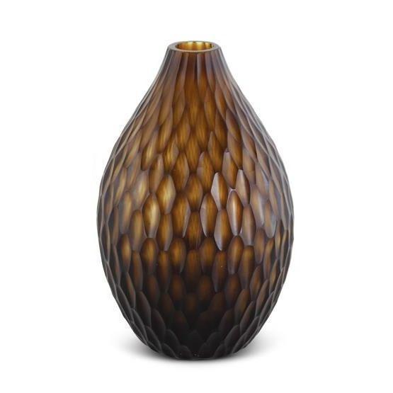 Brown Chisel Cut Vase