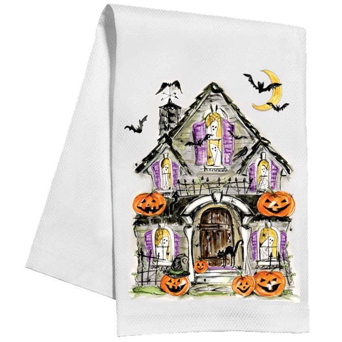 Haunted House Tea Towel