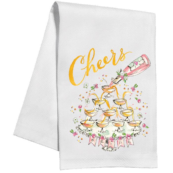 Pop the Bubbly Champagne Tower Tea Towel