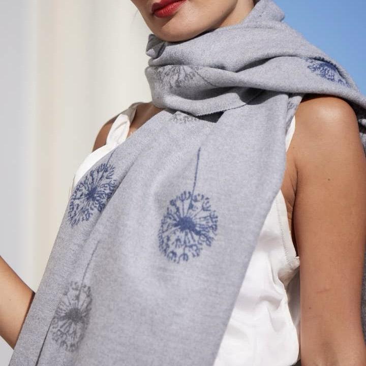 Silver and Blue Wrap