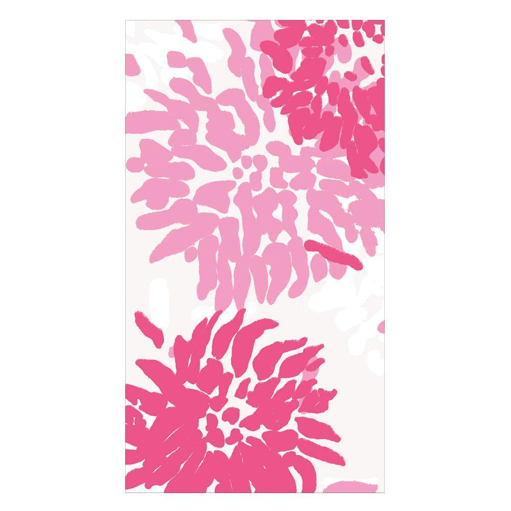 Chrysanthemum Raspberry Guest Towel Napkins